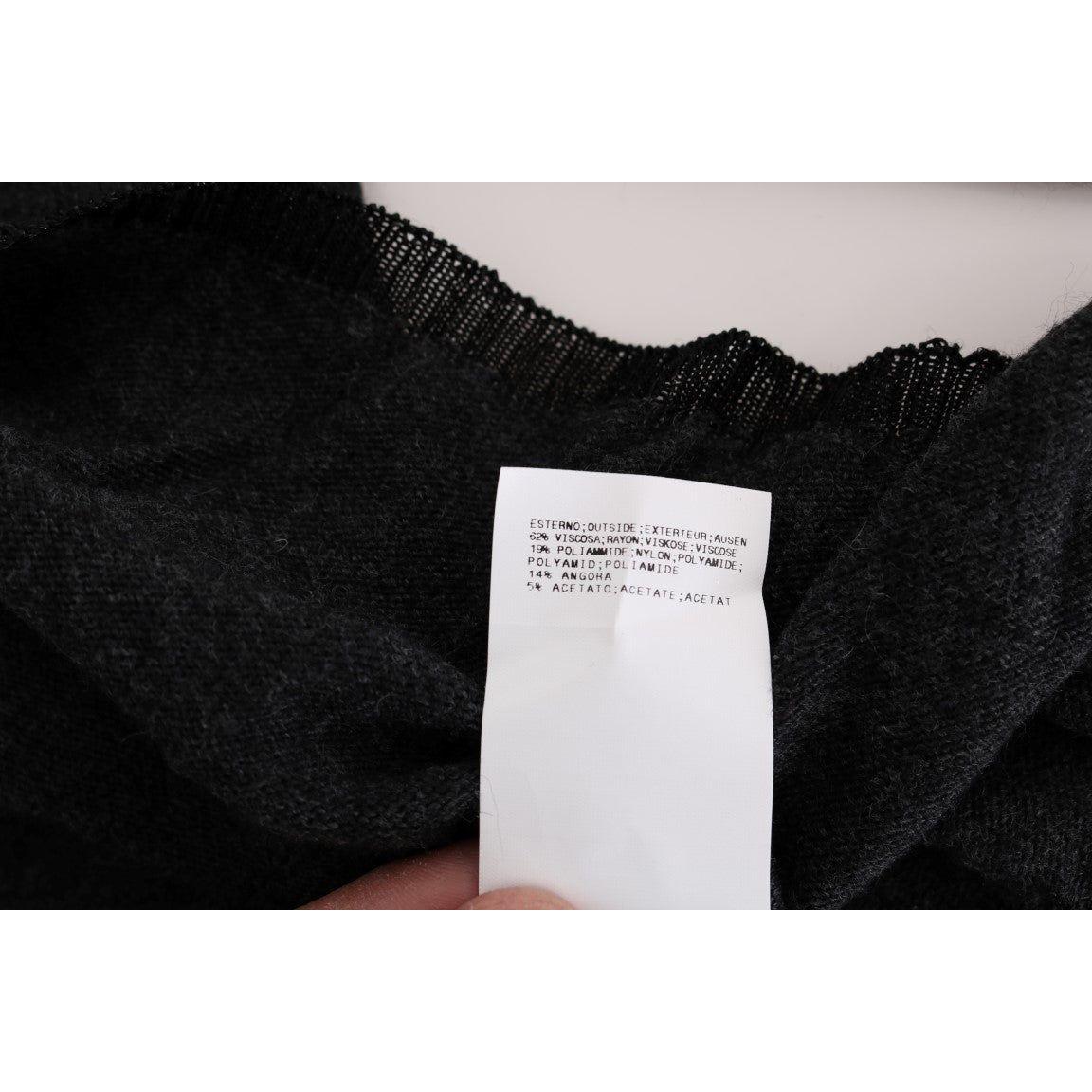 Costume National Elegant Gray Crewneck Sweater Costume National Black