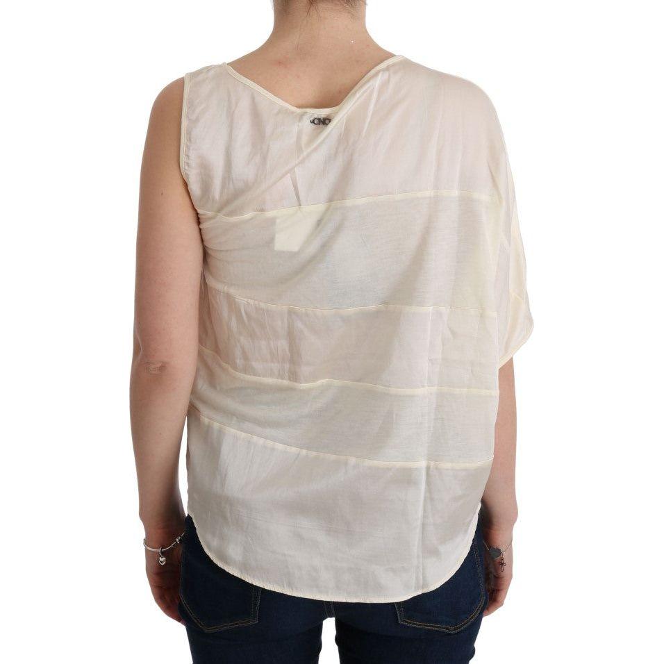 Costume National Beige Sleeveless Modal Top - Elevated Basics Costume National Gray