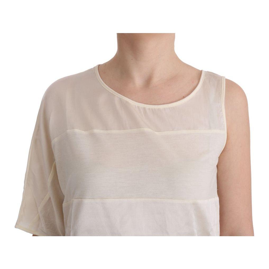 Costume National Beige Sleeveless Modal Top - Elevated Basics Costume National Gray
