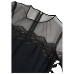 Dolce & Gabbana Black Sheer Floral Lace Sheath Midi Dress Dolce & Gabbana Black