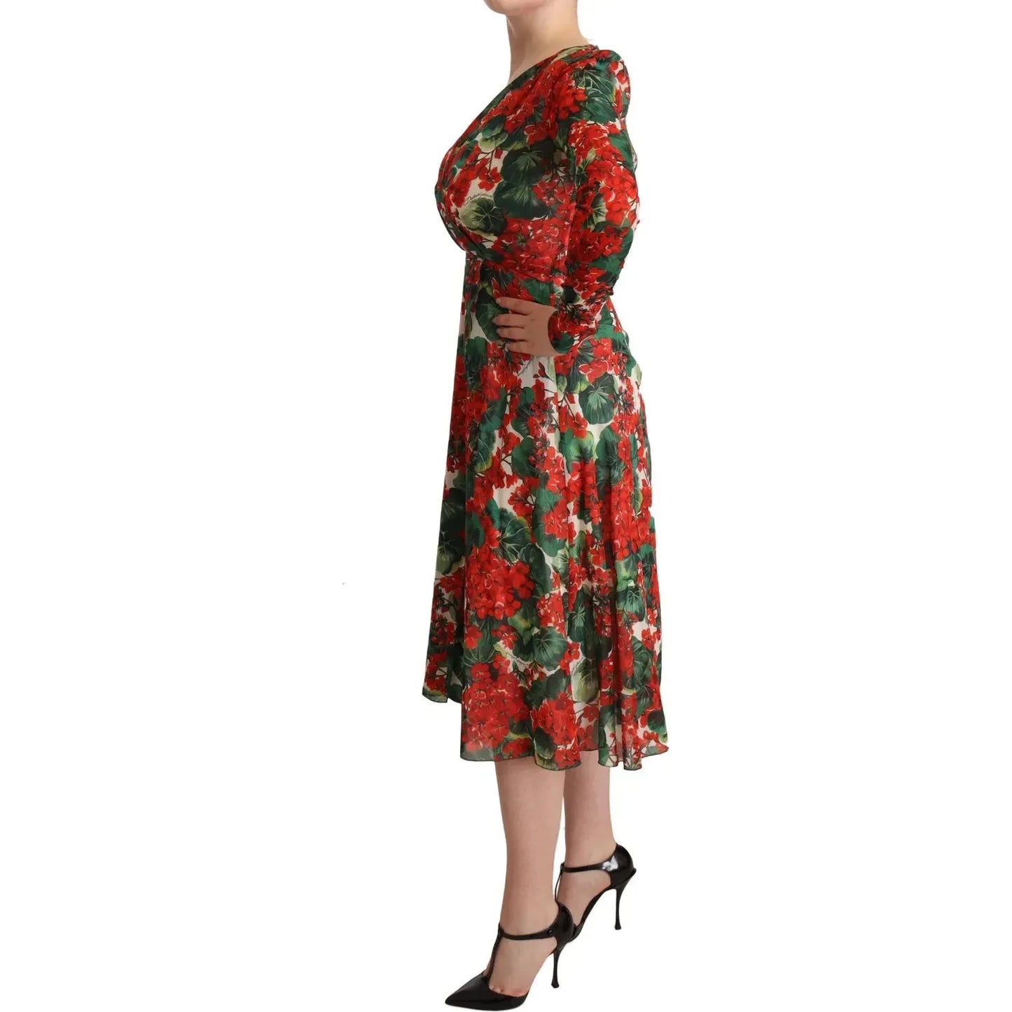Dolce & Gabbana Multicolor Portofino-Print Shift Dress Dolce & Gabbana Saddle Brown