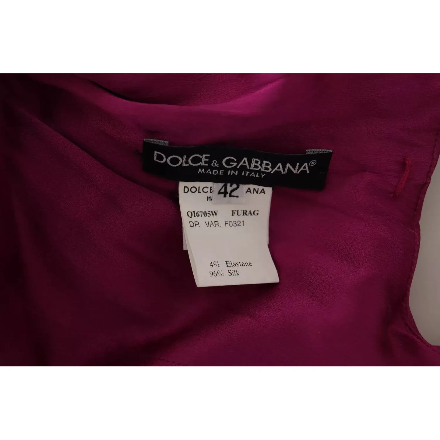 Dolce & Gabbana Sheath Mermaid Fuchsia Silk Stretch Gown Dress Dolce & Gabbana Black