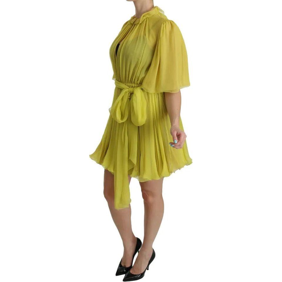 Dolce & Gabbana Yellow Shift A-line Silk Gown Dress Dolce & Gabbana Dark Goldenrod