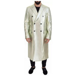 Dolce & Gabbana Gold Viscose Long Double Breasted Jacket Dolce & Gabbana Gray