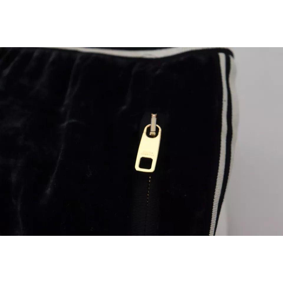 Dolce & Gabbana Black Jogger Jogging Trouser Cotton Pants PAN73219-46