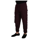 Dolce & Gabbana Bordeaux Cargo Jogger Trouser Cotton Pants Dolce & Gabbana Black
