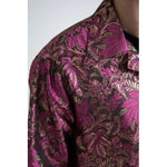 Dolce & Gabbana Fuchsia Pink Floral Jacquard Button Down Shirt Dolce & Gabbana Dark Slate Gray