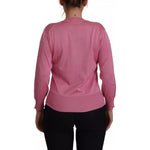 Dolce & Gabbana Pink 100% Silk Button Down Cardigan Sweater TSH8027-42