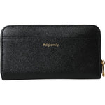 Dolce & Gabbana Black Blue Leather #DGFAMILY Zipper Continental Men Wallet Dolce & Gabbana Black