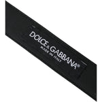 Dolce & Gabbana Dark Brown Perforated Leather Metal Buckle Belt Men Dolce & Gabbana Black