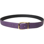 Dolce & Gabbana Purple Leather Gold Metal Buckle Belt Men Dolce & Gabbana Dark Slate Gray