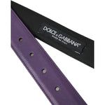 Dolce & Gabbana Purple Leather Gold Metal Buckle Belt Men Dolce & Gabbana Dark Slate Gray