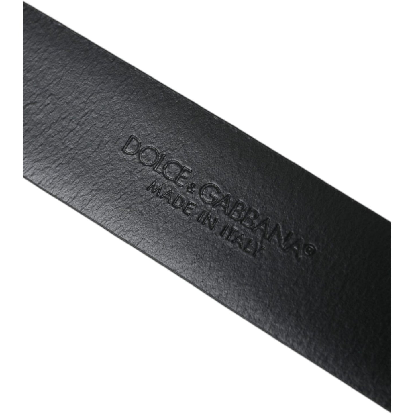 Dolce & Gabbana Blue Calf Leather Gold Metal Buckle Belt Men Dolce & Gabbana Dark Slate Gray