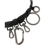 Dolce & Gabbana Black Calf Leather Silver Metal Buckle Belt BEL9222-90