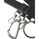 Dolce & Gabbana Black Calf Leather Silver Metal Buckle Belt BEL9222-90
