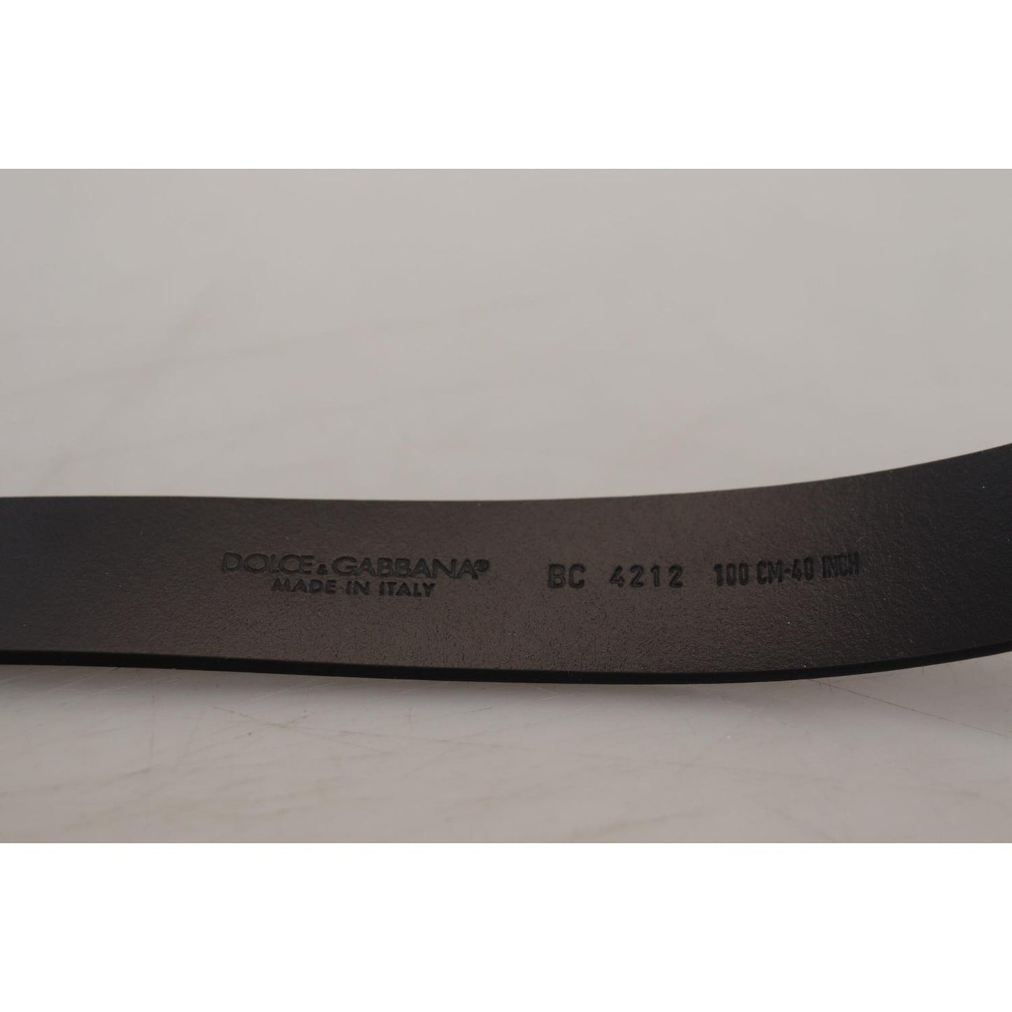 Dolce & Gabbana Black Leather Metal #DG Logo Buckle Belt Dolce & Gabbana Dark Gray
