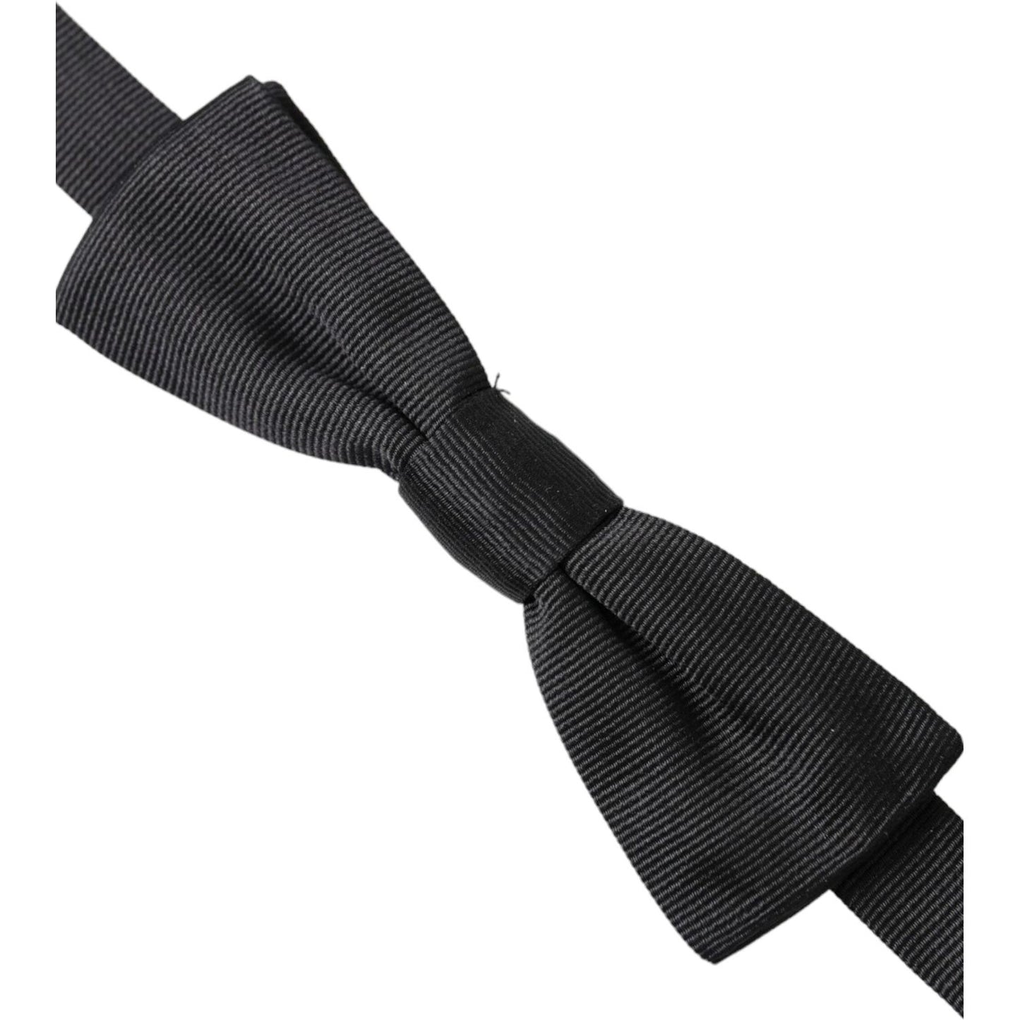 Dolce & Gabbana Black Silk Adjustable Neck Men Bow Tie Dolce & Gabbana Dark Slate Gray