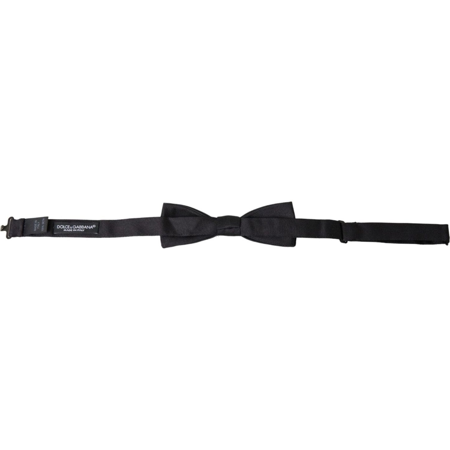 Dolce & Gabbana Black Silk Adjustable Neck Men Bow Tie Dolce & Gabbana Dark Slate Gray