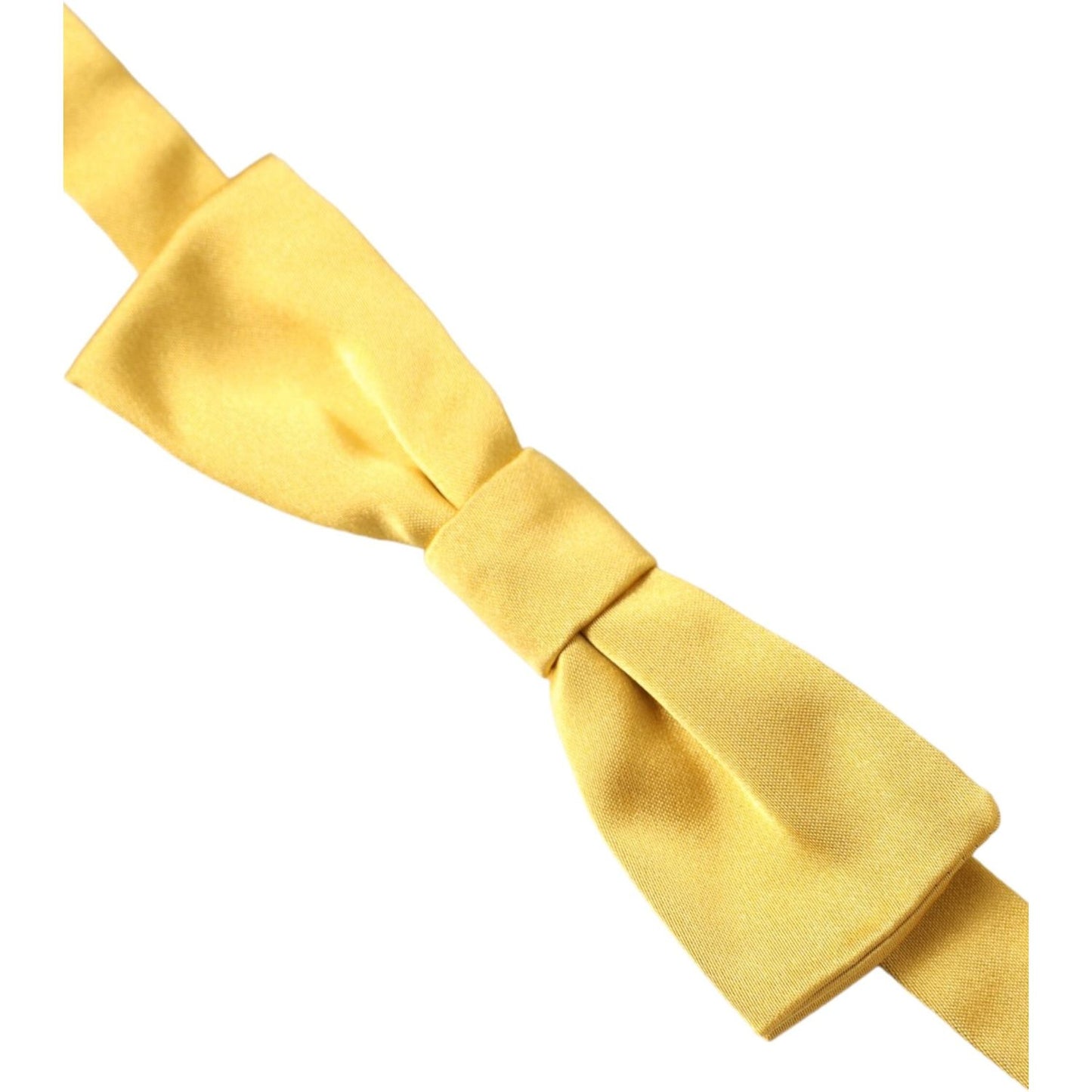 Dolce & Gabbana Yellow Silk Adjustable Neck Men Bow Tie Dolce & Gabbana Light Goldenrod