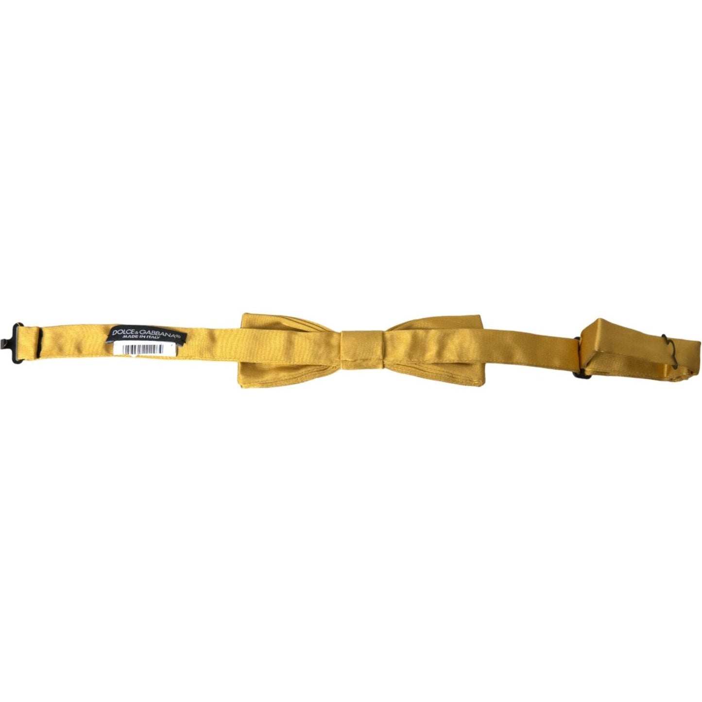 Dolce & Gabbana Yellow Silk Adjustable Neck Men Bow Tie Dolce & Gabbana Dark Goldenrod