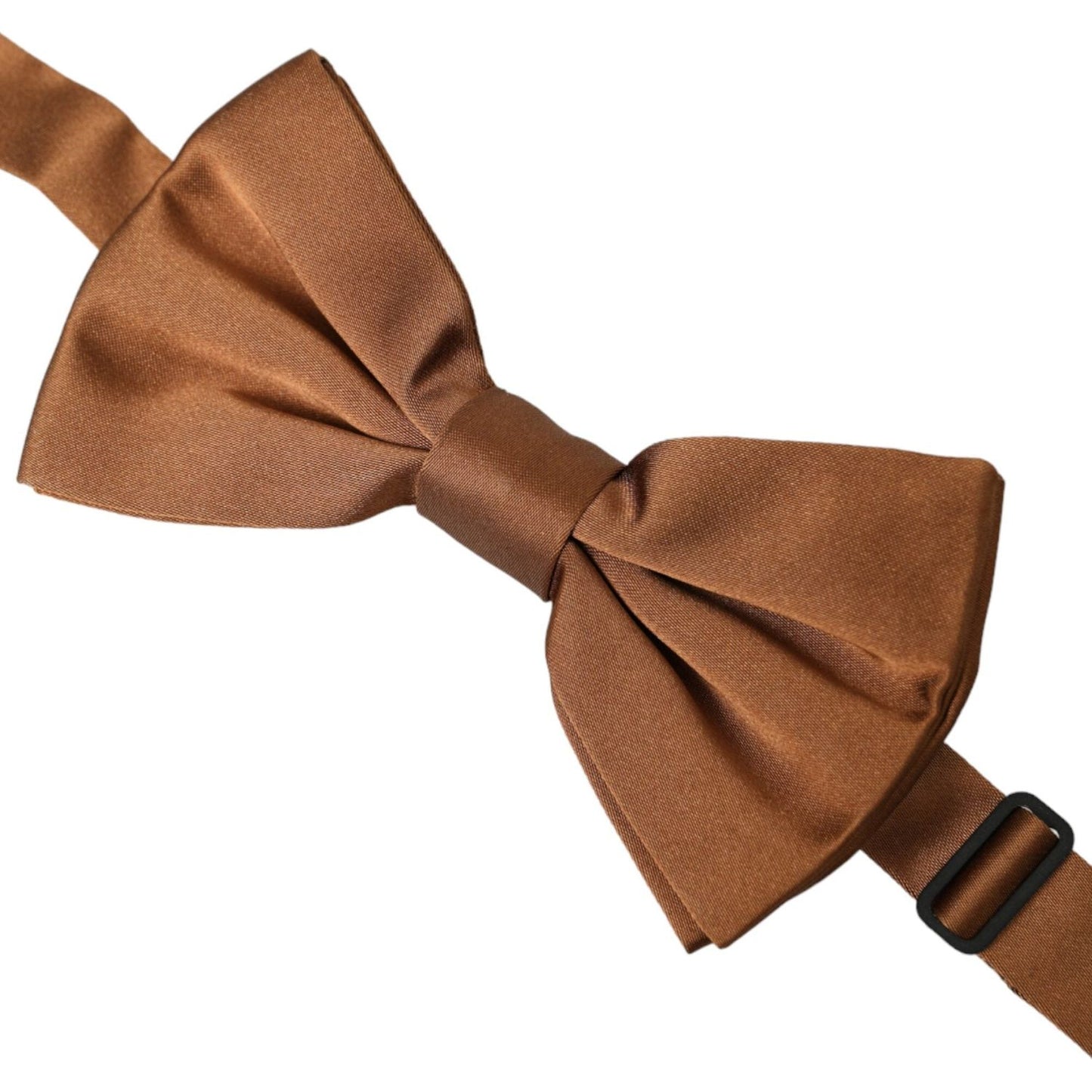 Dolce & Gabbana Brown Silk Adjustable Neck Men Bow Tie Dolce & Gabbana Sienna