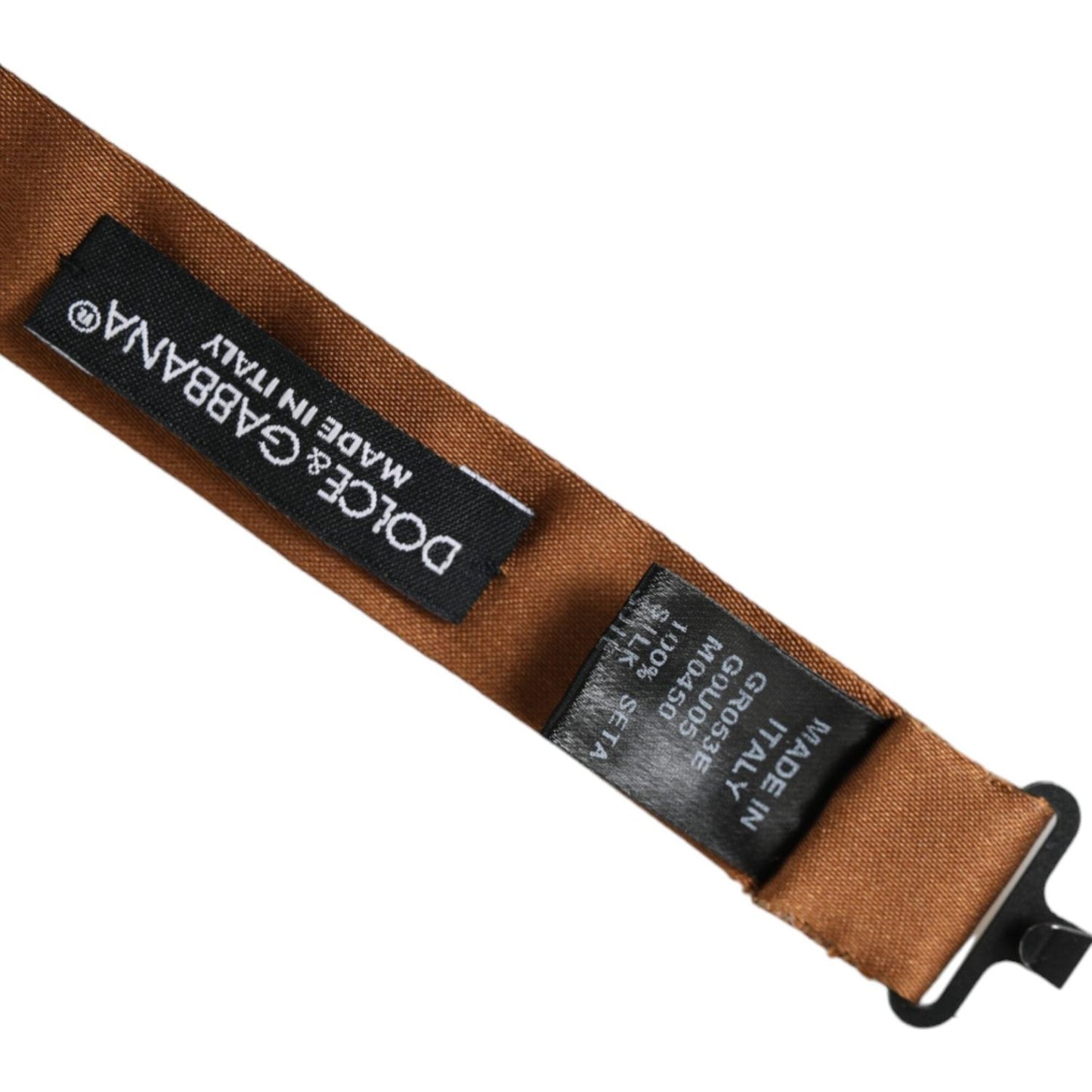 Dolce & Gabbana Brown Silk Adjustable Neck Men Bow Tie Dolce & Gabbana Dark Slate Gray