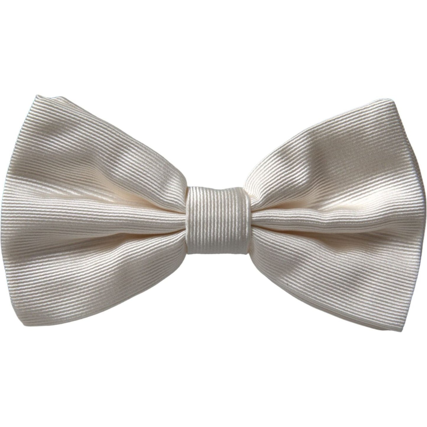 Dolce & Gabbana Off White Silk Adjustable Neck Men Bow Tie Dolce & Gabbana Rosy Brown