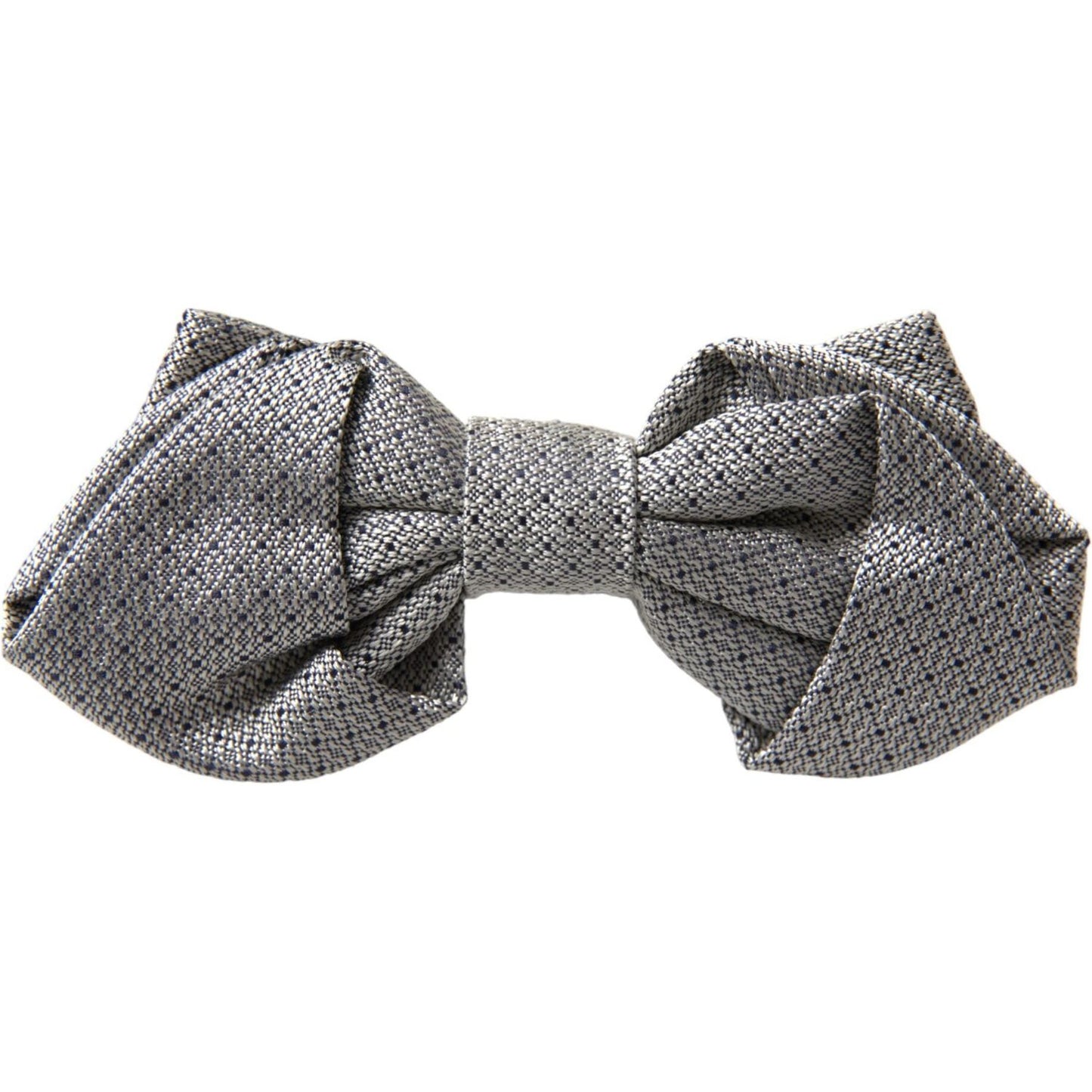 Dolce & Gabbana Gray Silk Adjustable Neck Men Bow Tie Dolce & Gabbana Dim Gray