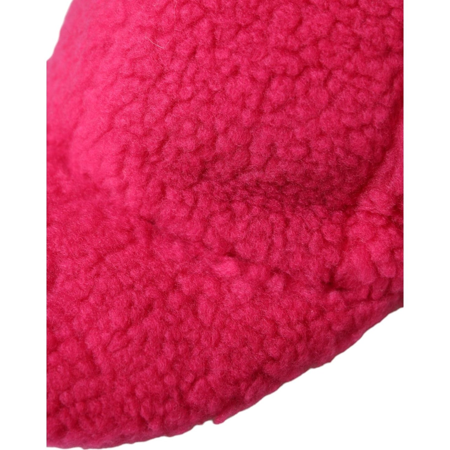 Dolce & Gabbana Pink Fleece Plush Baseball Hat Men Dolce & Gabbana Maroon