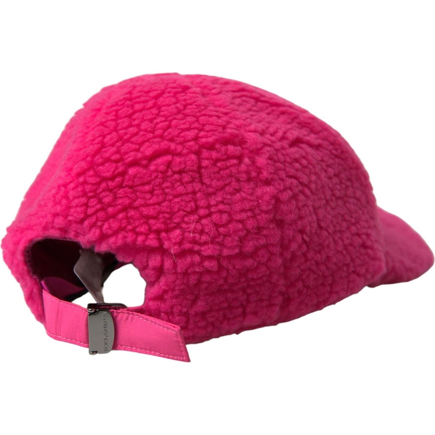 Dolce & Gabbana Pink Fleece Plush Baseball Hat Men Dolce & Gabbana Maroon