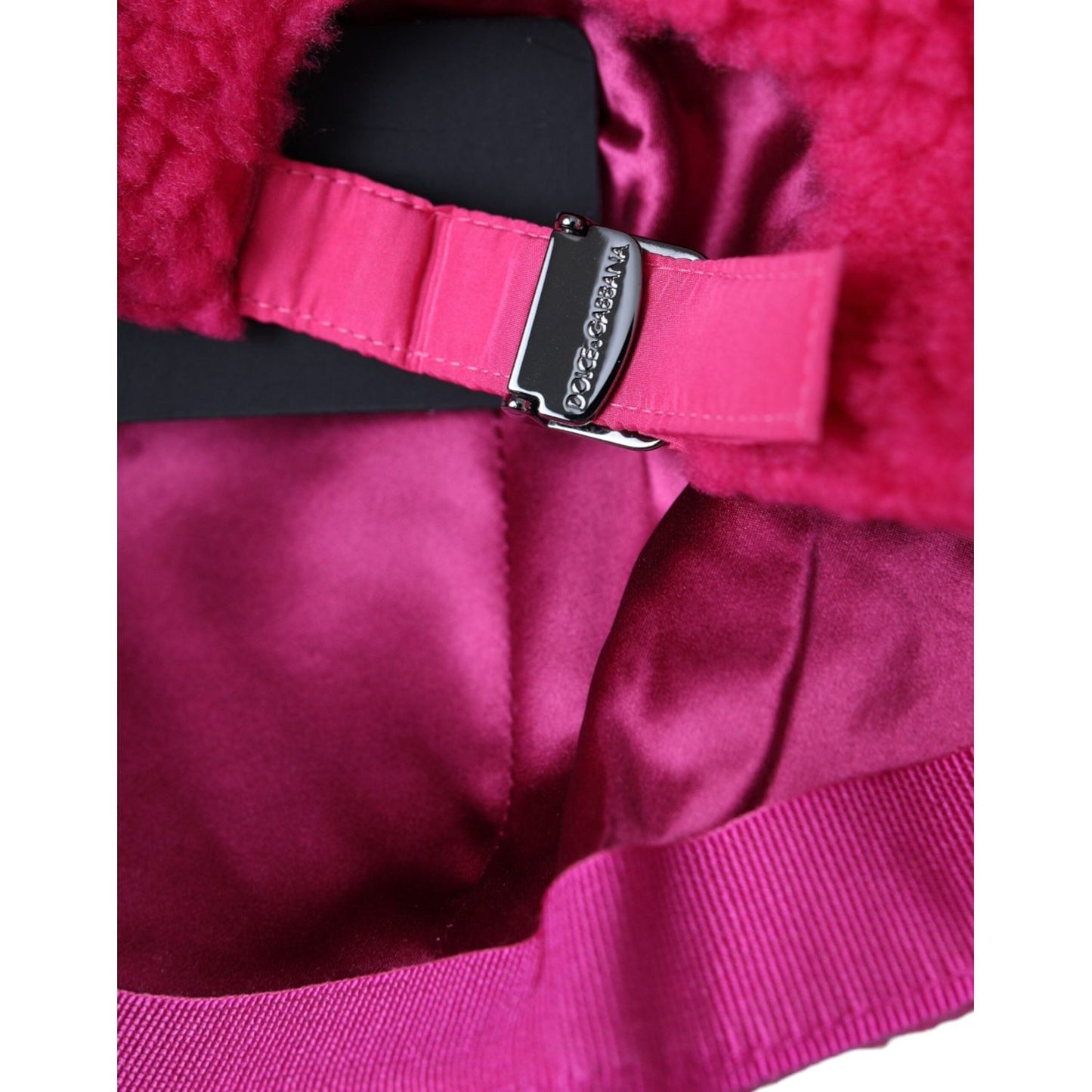 Dolce & Gabbana Pink Fleece Plush Baseball Hat Men Dolce & Gabbana Maroon