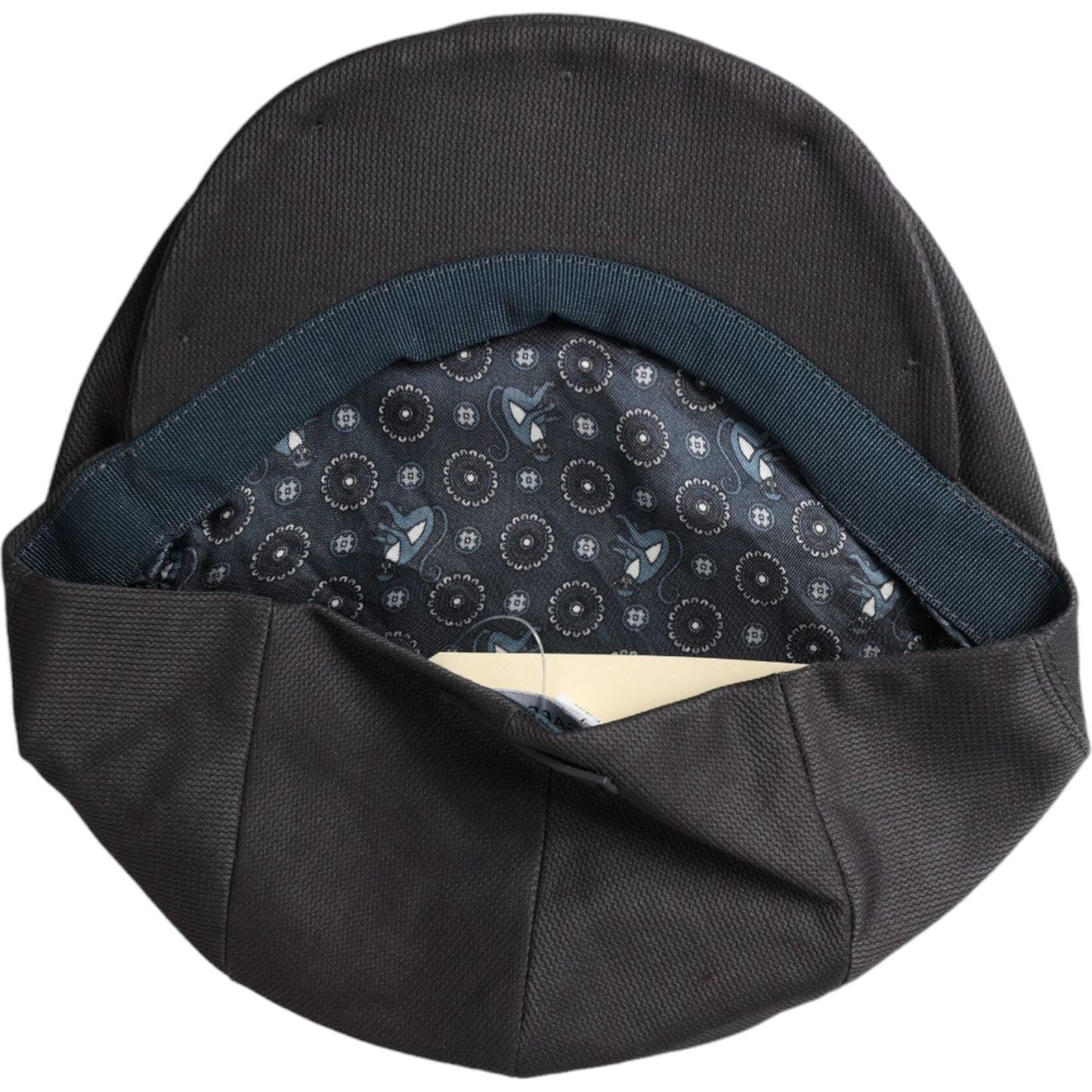 Dolce & Gabbana Gray Cotton Cloth Newsboy Hat Men Dolce & Gabbana Dark Slate Gray