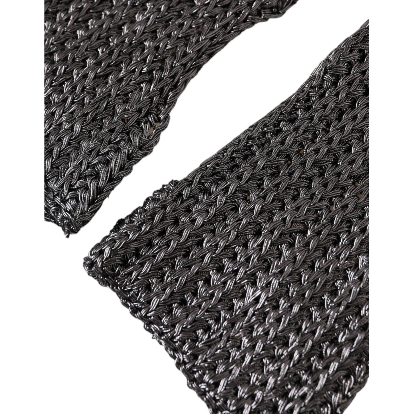Dolce & Gabbana Gray Viscose Knitted Finger Less Gloves Dolce & Gabbana Dark Slate Gray
