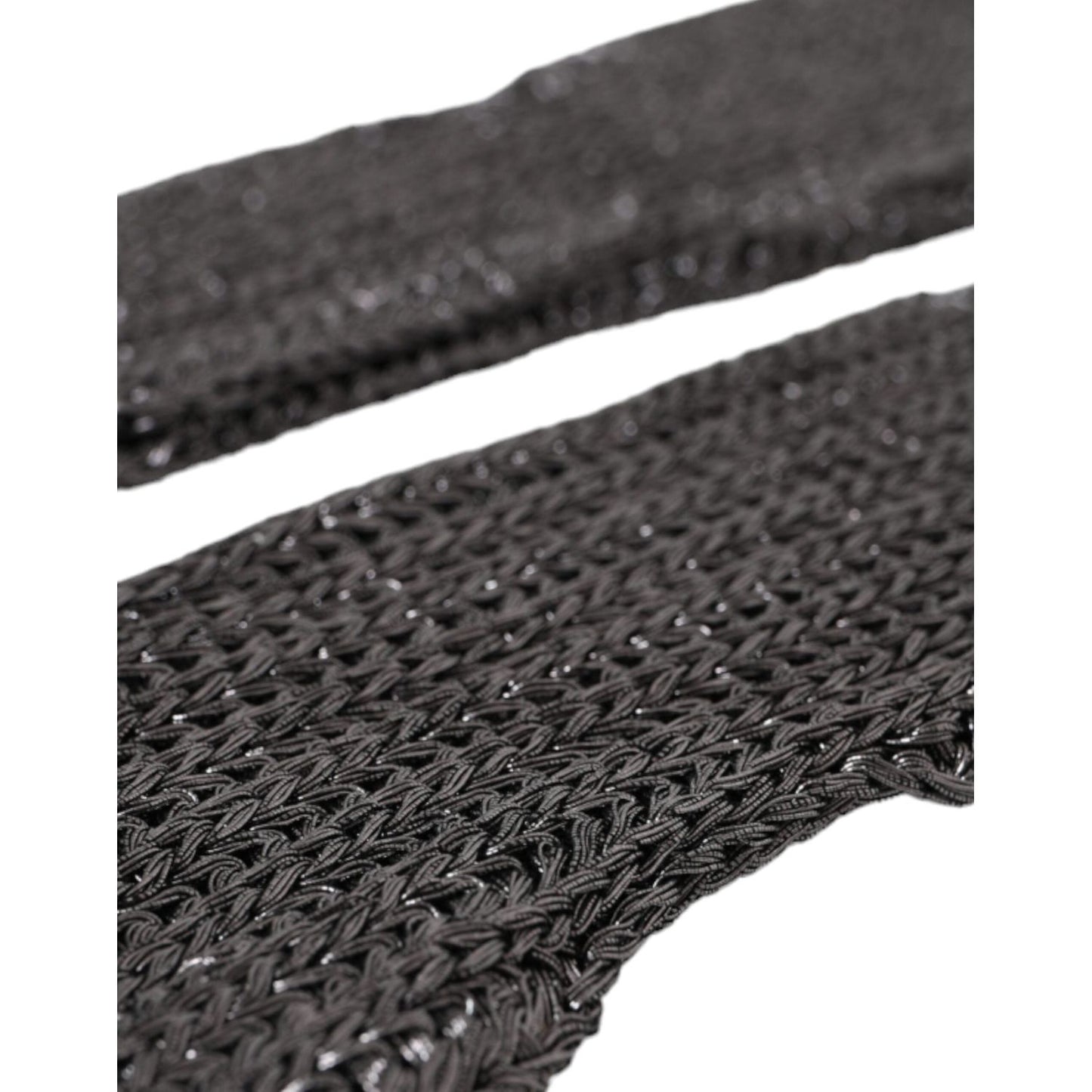 Dolce & Gabbana Gray Viscose Knitted Finger Less Gloves Dolce & Gabbana Dark Slate Gray