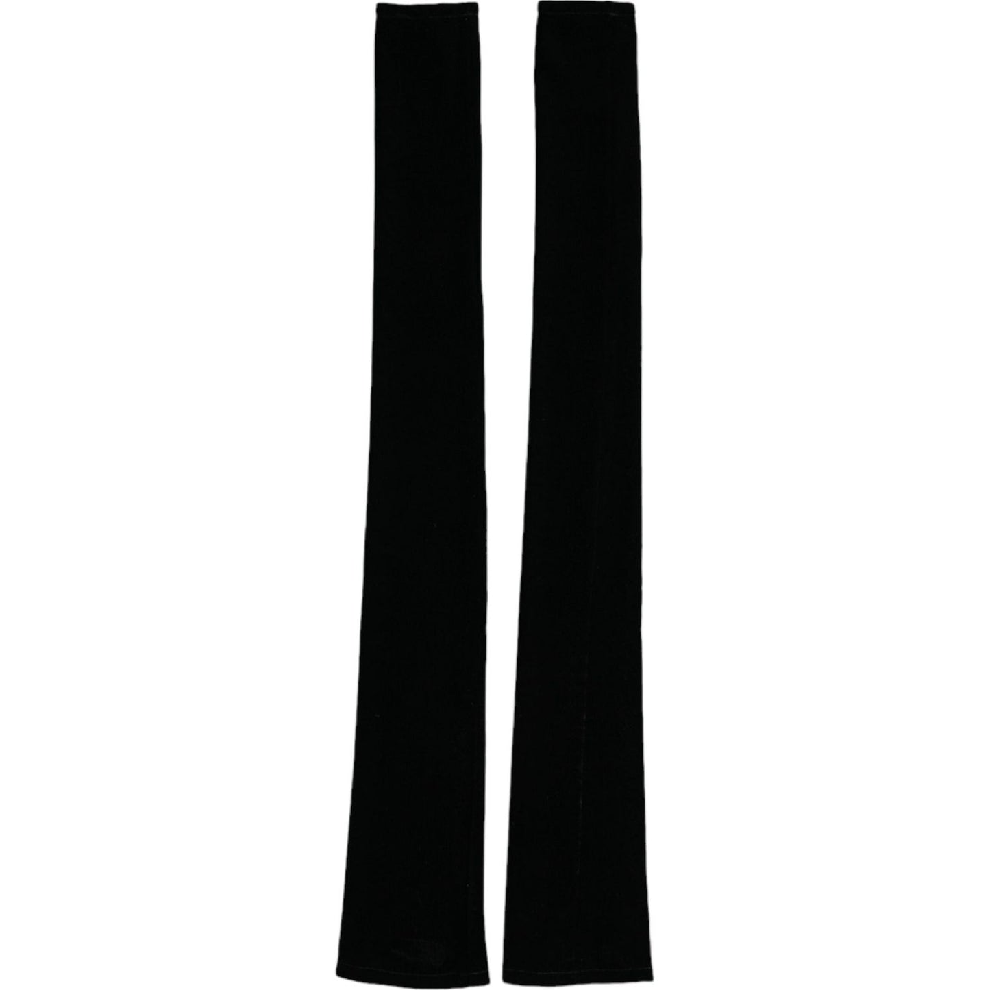 Dolce & Gabbana Black Nylon Finger Less Elbow Long Gloves Dolce & Gabbana Black