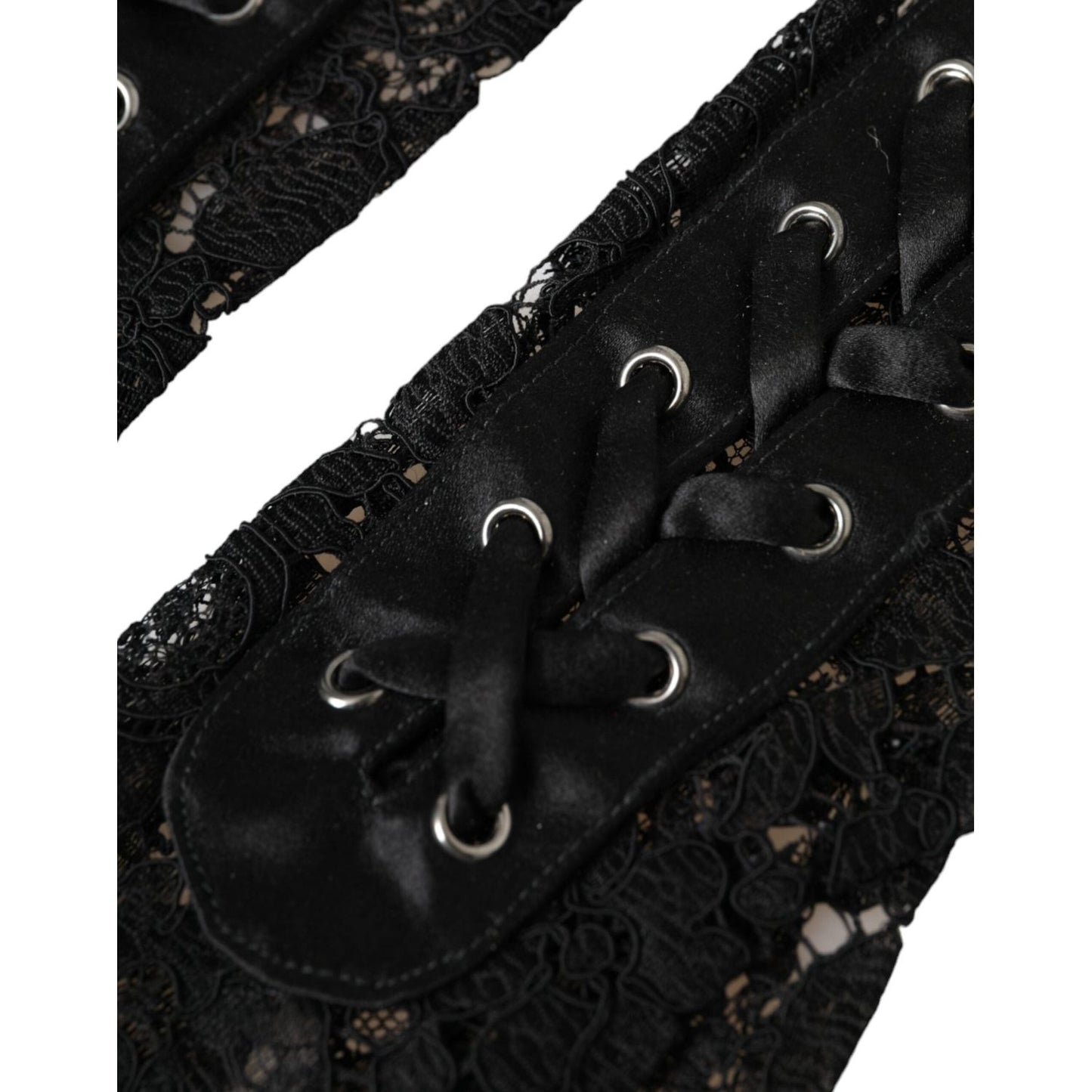 Dolce & Gabbana Black Taormina Lace Elbow Length Gloves Dolce & Gabbana Black