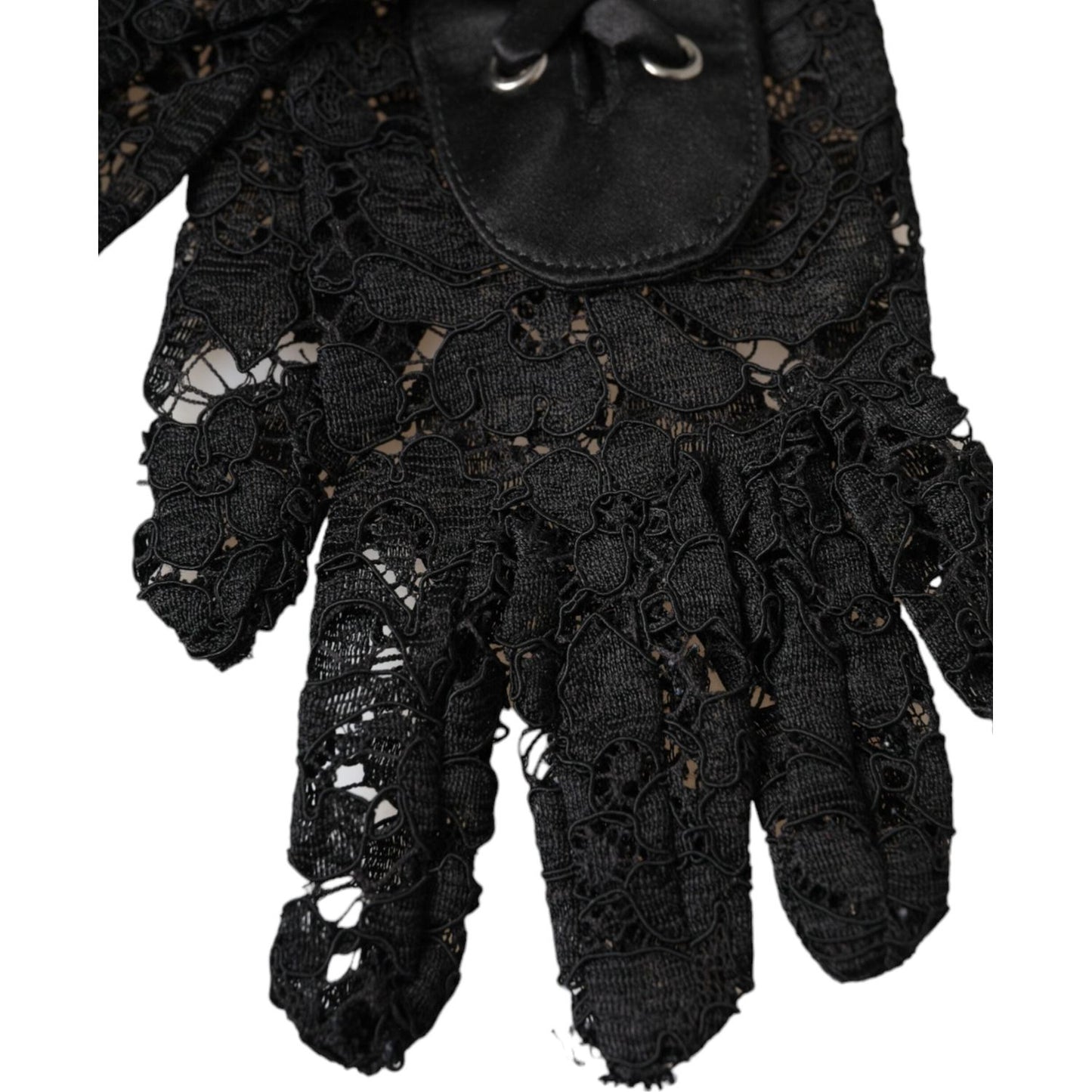 Dolce & Gabbana Black Taormina Lace Elbow Length Gloves Dolce & Gabbana Black