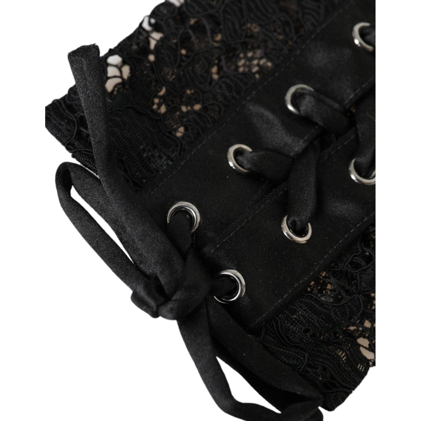 Dolce & Gabbana Black Taormina Lace Elbow Length Gloves Dolce & Gabbana Black