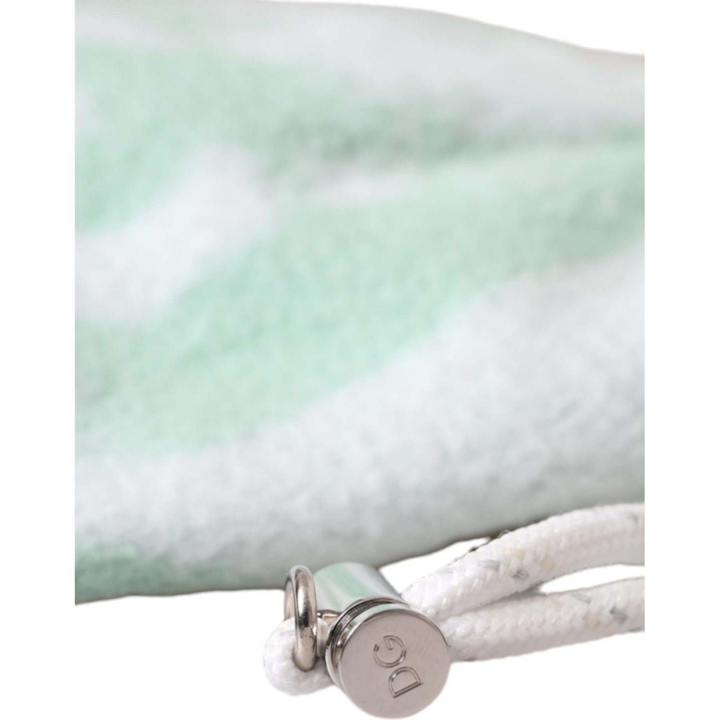 Dolce & Gabbana White Nylon Fleece Wrist Length Mitten Gloves Dolce & Gabbana Light Gray