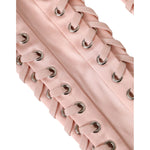 Dolce & Gabbana Pink Acetate Lace Up Fingerless Gloves LB30141-7.5