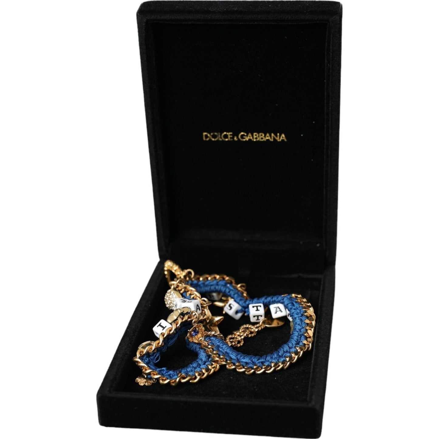 Dolce & Gabbana Gold Tone Brass Chain Iam The Star Bracelet Bracelet Dolce & Gabbana Black