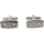Dolce & Gabbana Silver Plated Metal Brass Pin Men Cufflinks Cufflinks Dolce & Gabbana Dark Gray
