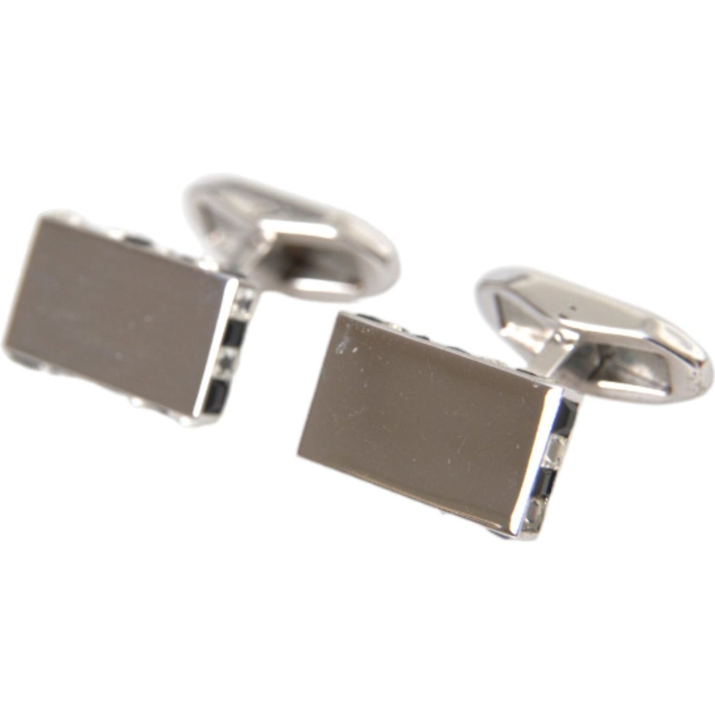 Dolce & Gabbana Silver Plated Metal Brass Pin Men Cufflinks Cufflinks Dolce & Gabbana Dim Gray