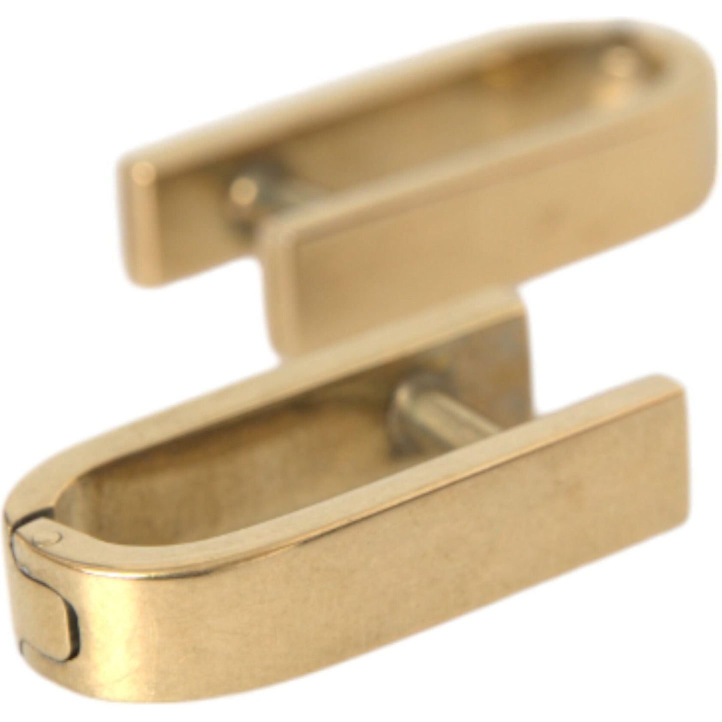 Dolce & Gabbana Gold Plated Metal Brass Pin Men Cufflinks Cufflinks Dolce & Gabbana Dark Khaki