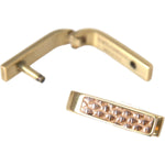 Dolce & Gabbana Gold Plated Metal Brass Pin Men Cufflinks Cufflinks Dolce & Gabbana Tan