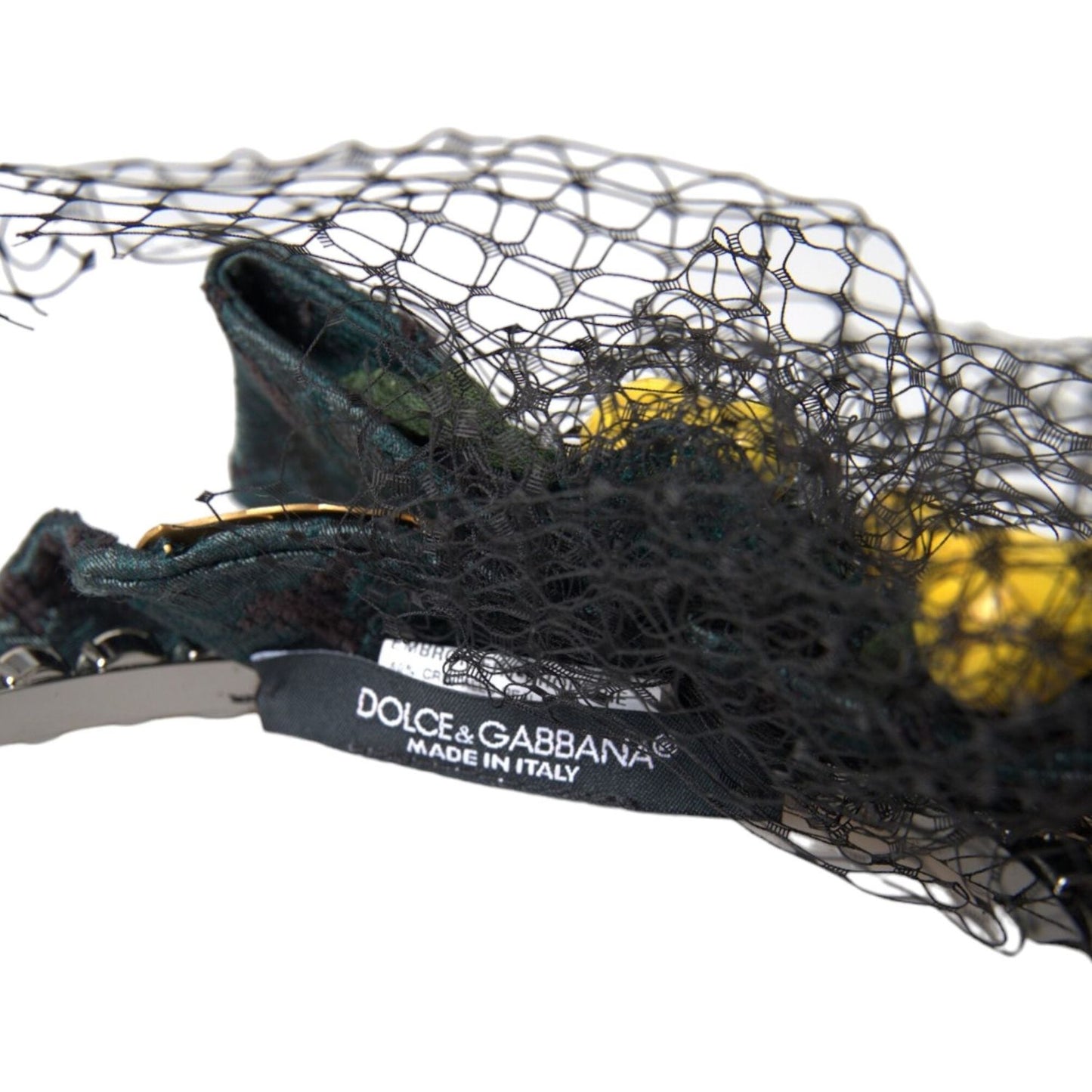 Dolce & Gabbana Black Lemons Sicily Purple Crystal Net Headband Diadem Dolce & Gabbana Dark Slate Gray