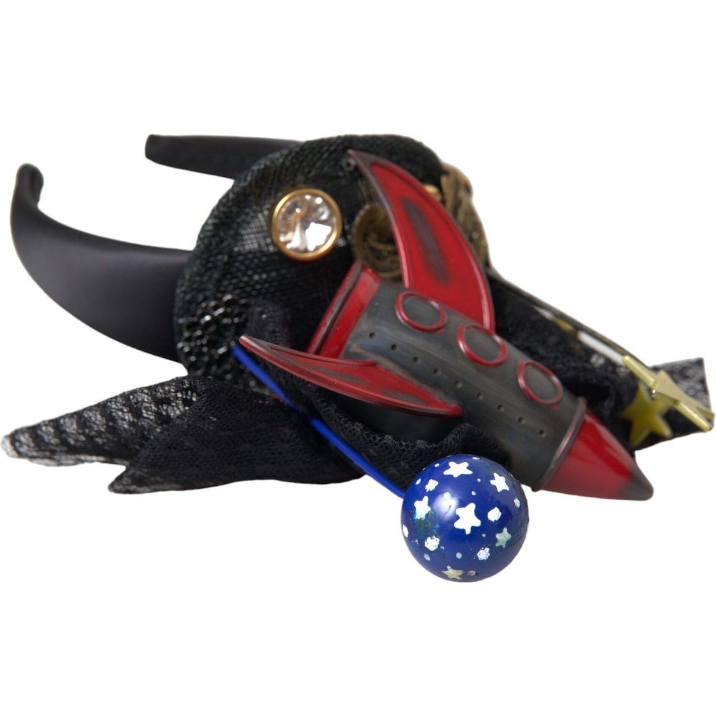 Dolce & Gabbana Multicolor Missile Rocket Crystal Stars Headband Diadem Dolce & Gabbana Dark Slate Gray