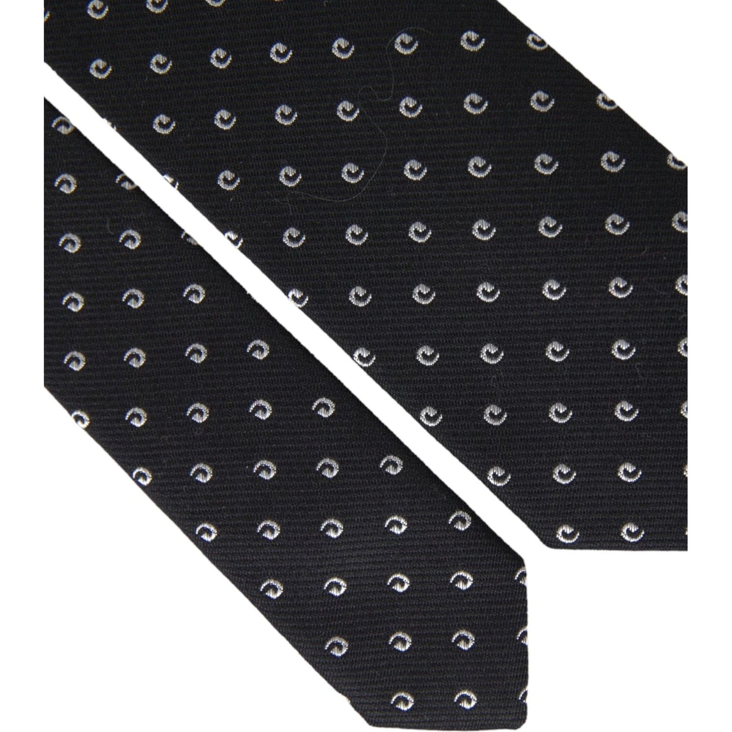 Dolce & Gabbana Black Logo Cotton Blend Adjustable Tie Dolce & Gabbana Black