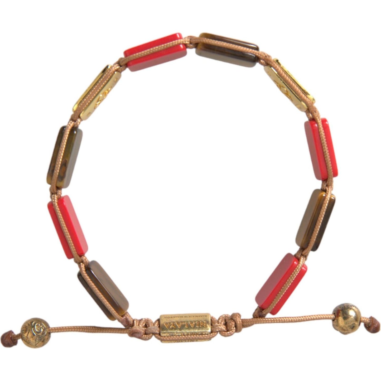 Nialaya CZ Tiger Eye Red Coral 925 Silver Men Bracelet Bracelet Nialaya Sienna