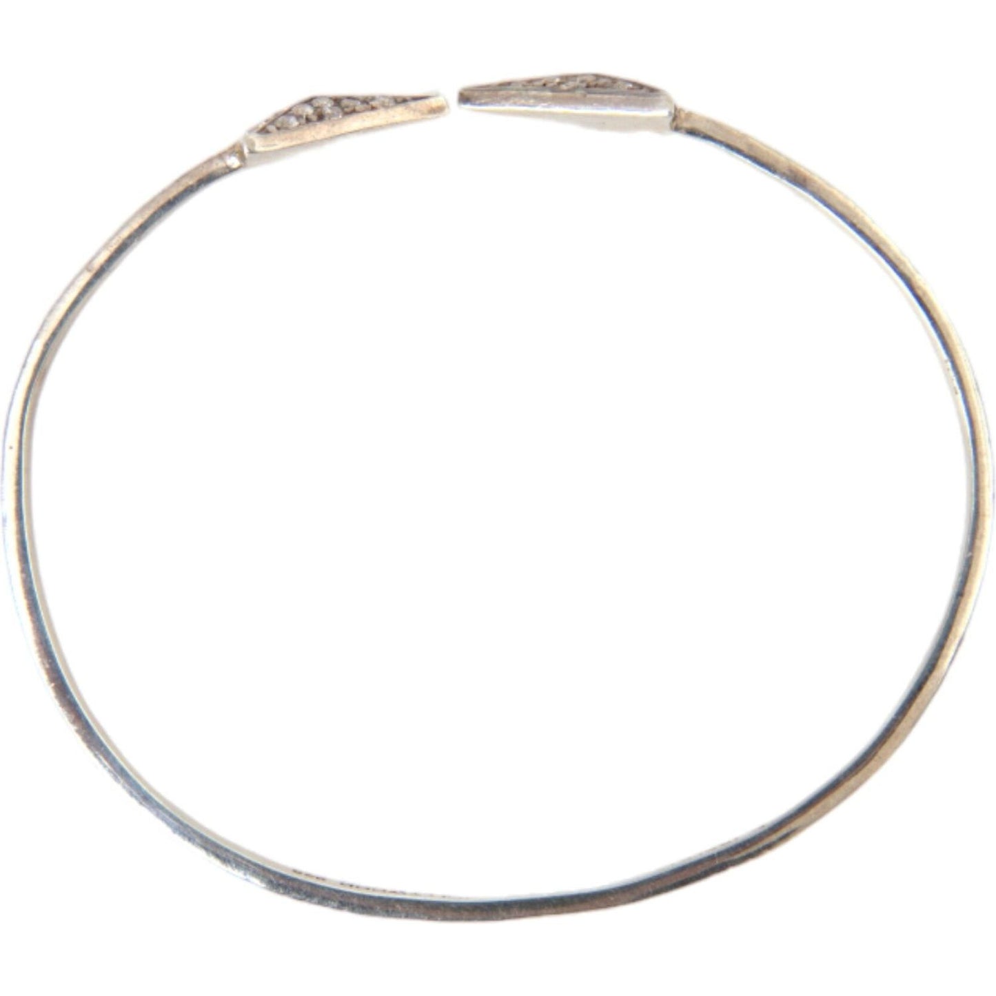 Nialaya Arrow Crystal 925 Silver Bangle Bracelet Women Bracelet Nialaya Light Gray